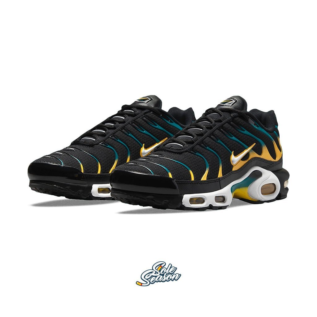 Black and yellow nike tns best sale