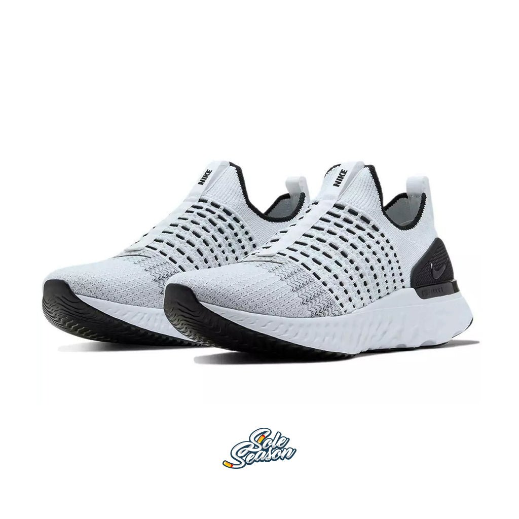 White Nike Phantom React - True White Black - CJ0277-100