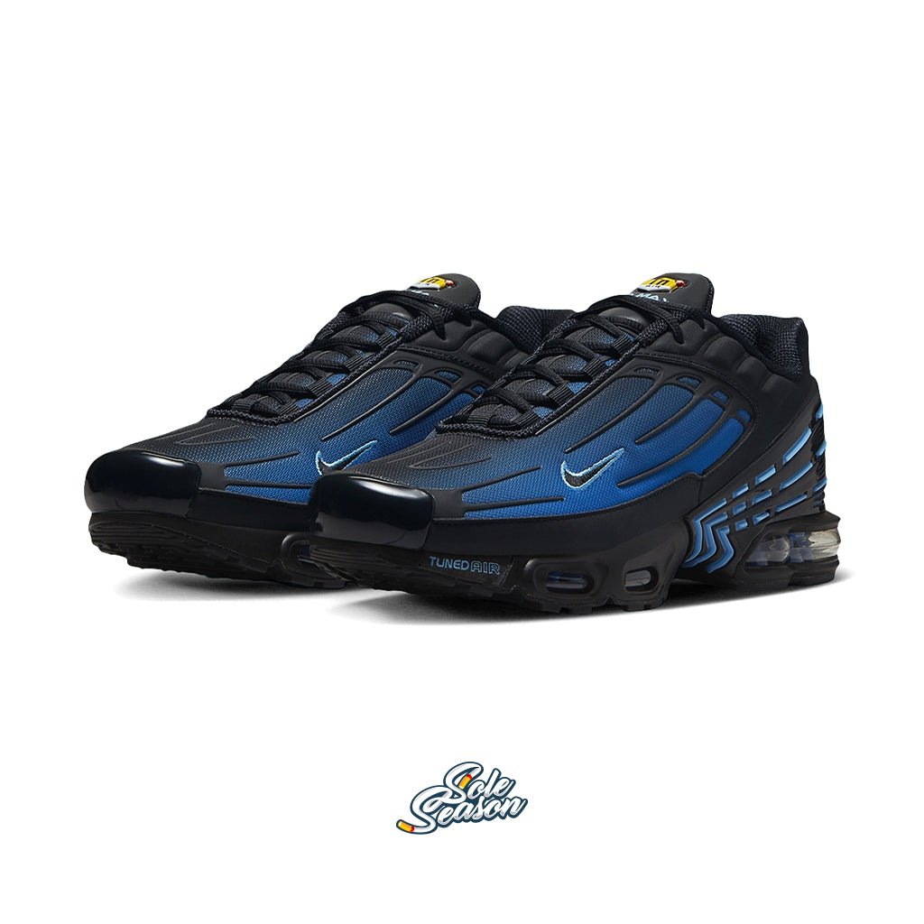black and blue nike tn