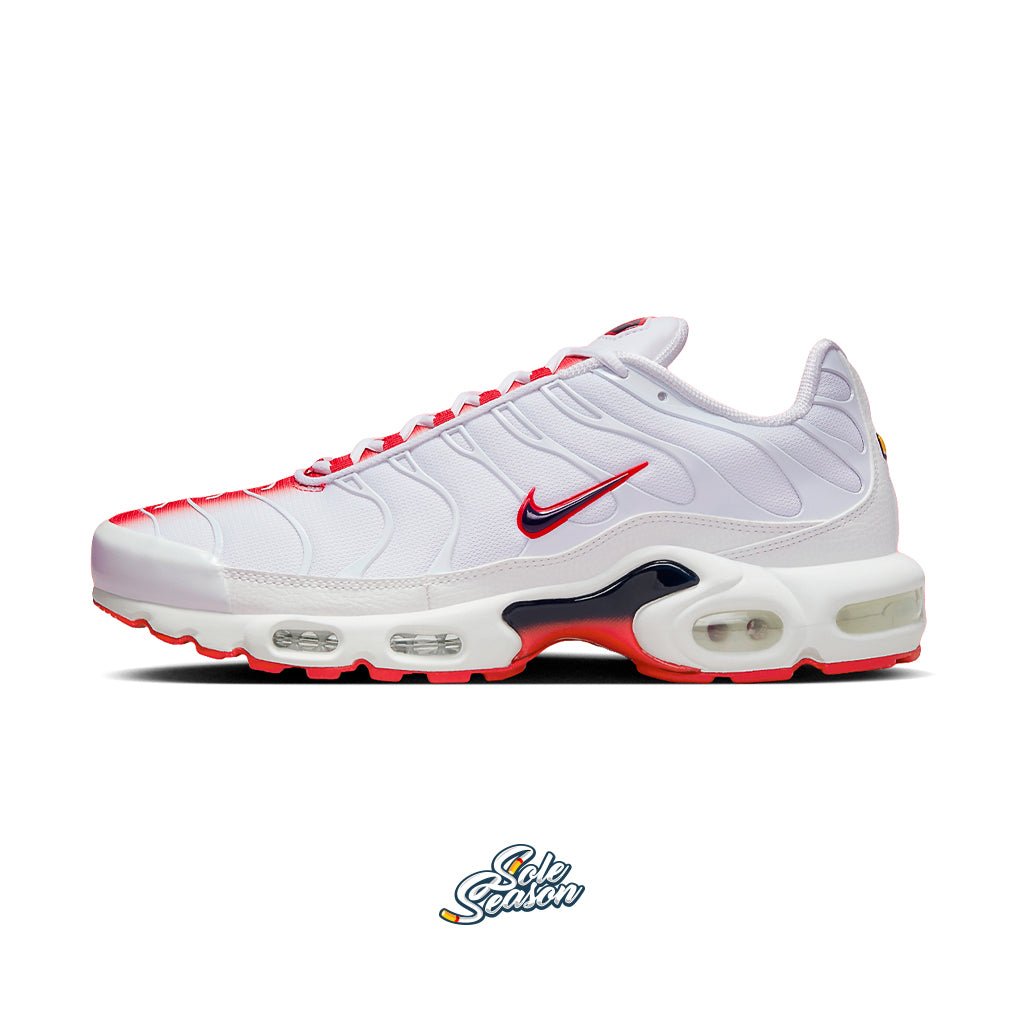 red and white nike tn