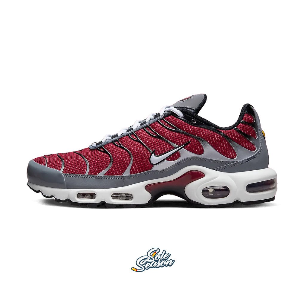 Burgundy Nike Tn - Red White Air MAX plus - side