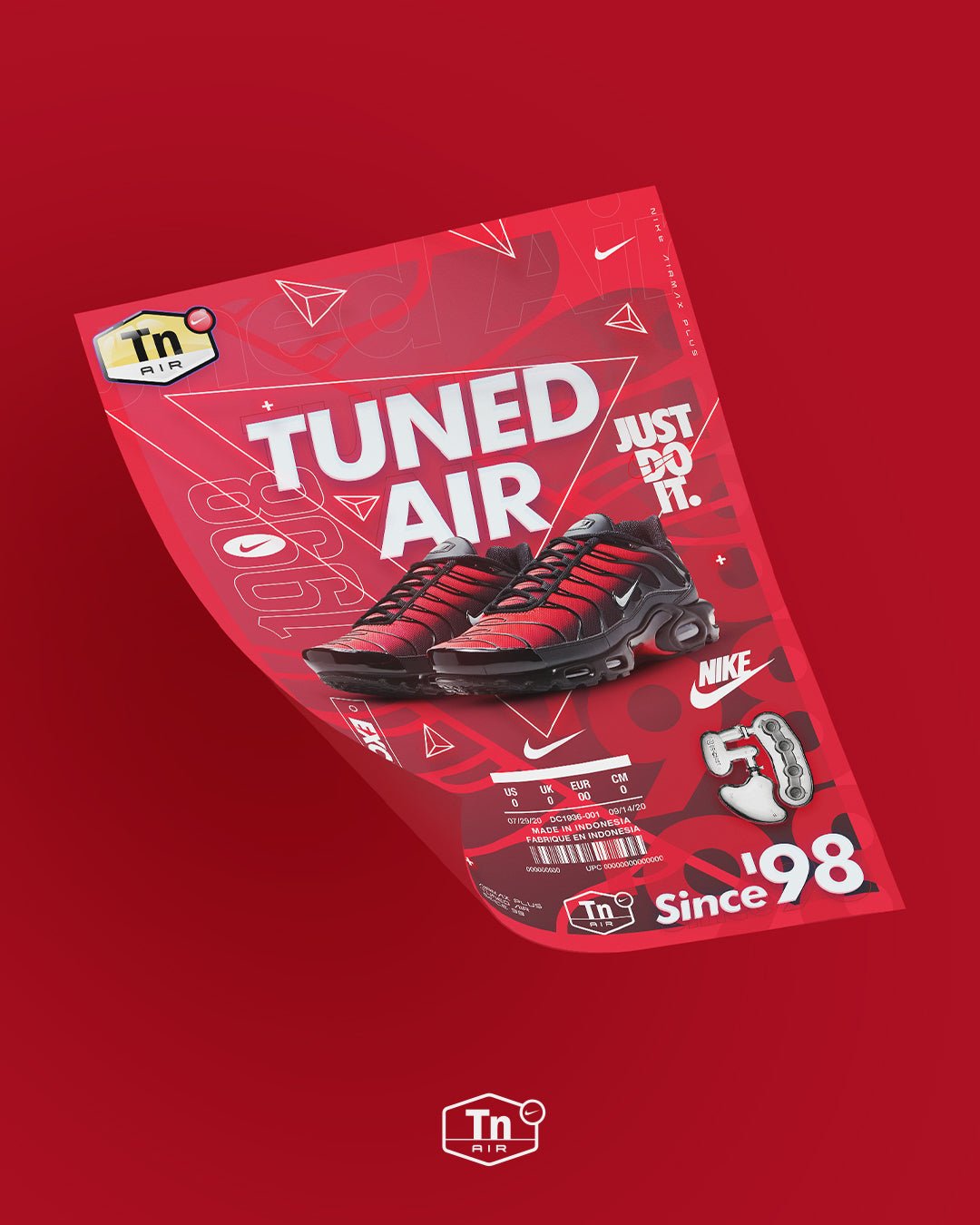 Nike Tn Deadpool DC1936-001 - Air Max Plus posters prints mockup 2