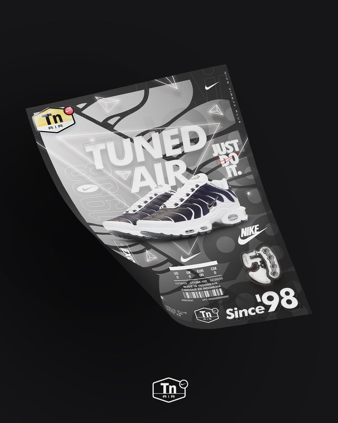 Nike Tn Killer Whale ct1094-102 - Air Max Plus Posters Prints mockup 2