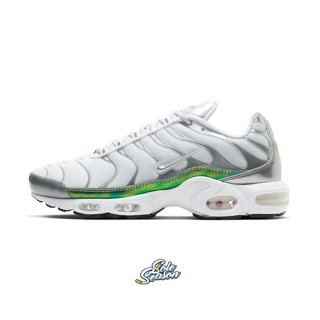 white and silver Nike Tn - Oil Slick - cw2646-100