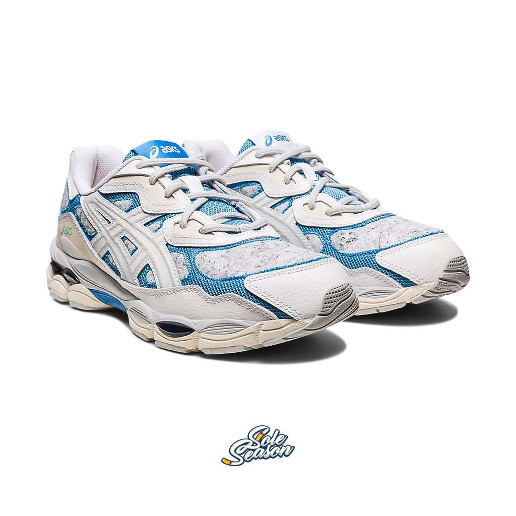 asics gel nyc - white dolphin blue - 1203A281-100 side