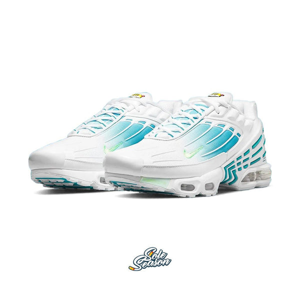 white and aqua tns