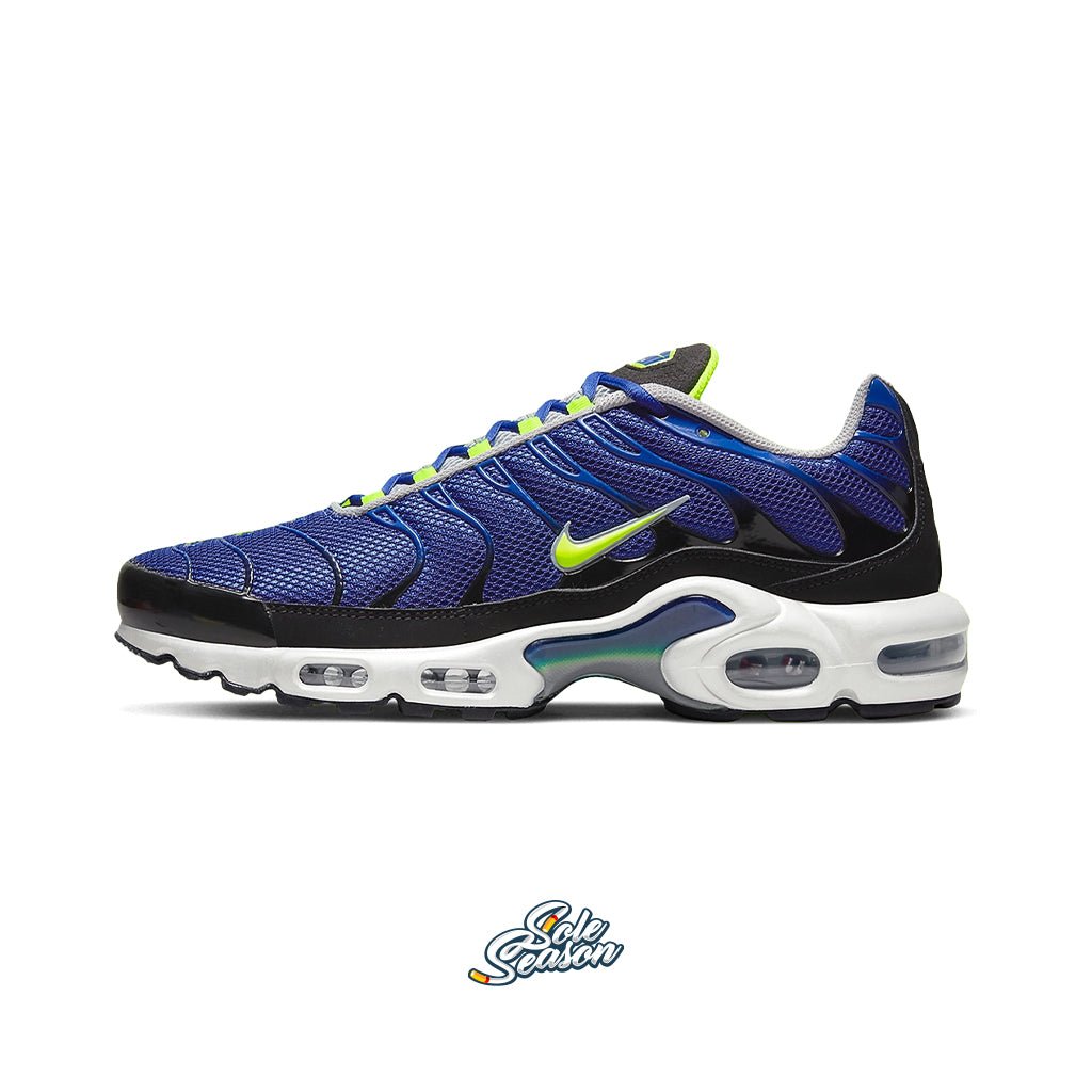 green and blue nike air max plus tn