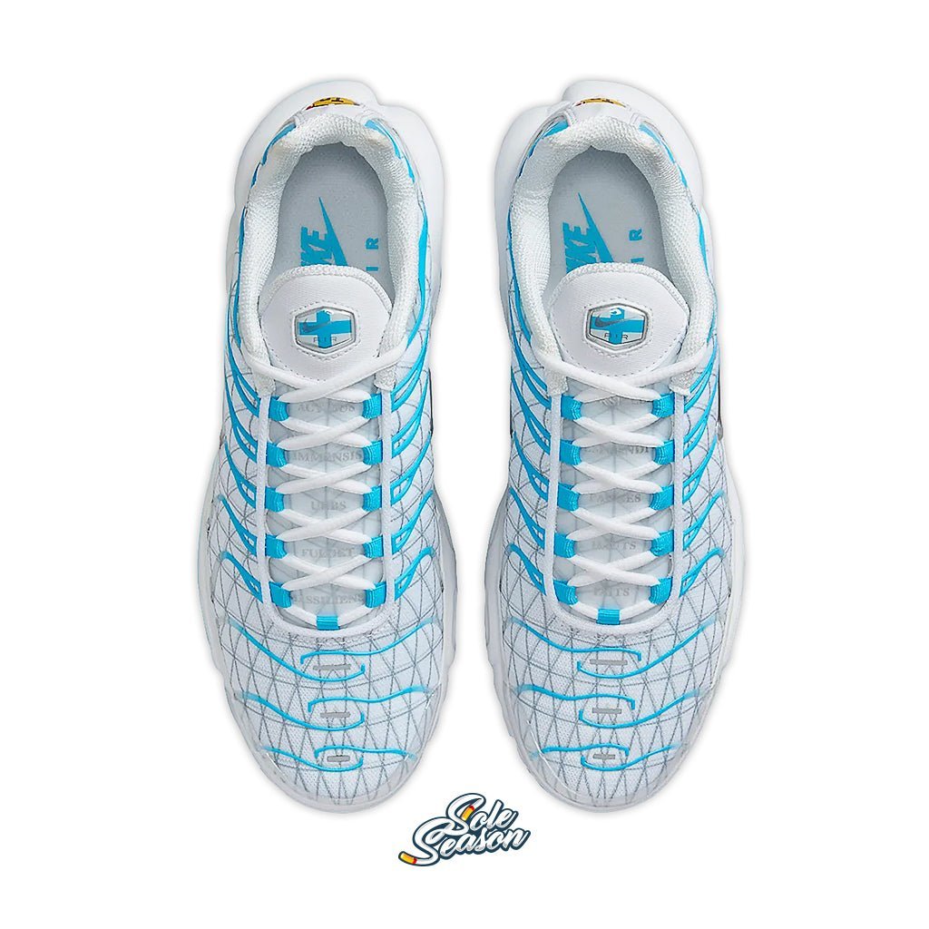 White and Blue Nike Tn - Marseille Tn - FQ2397-100