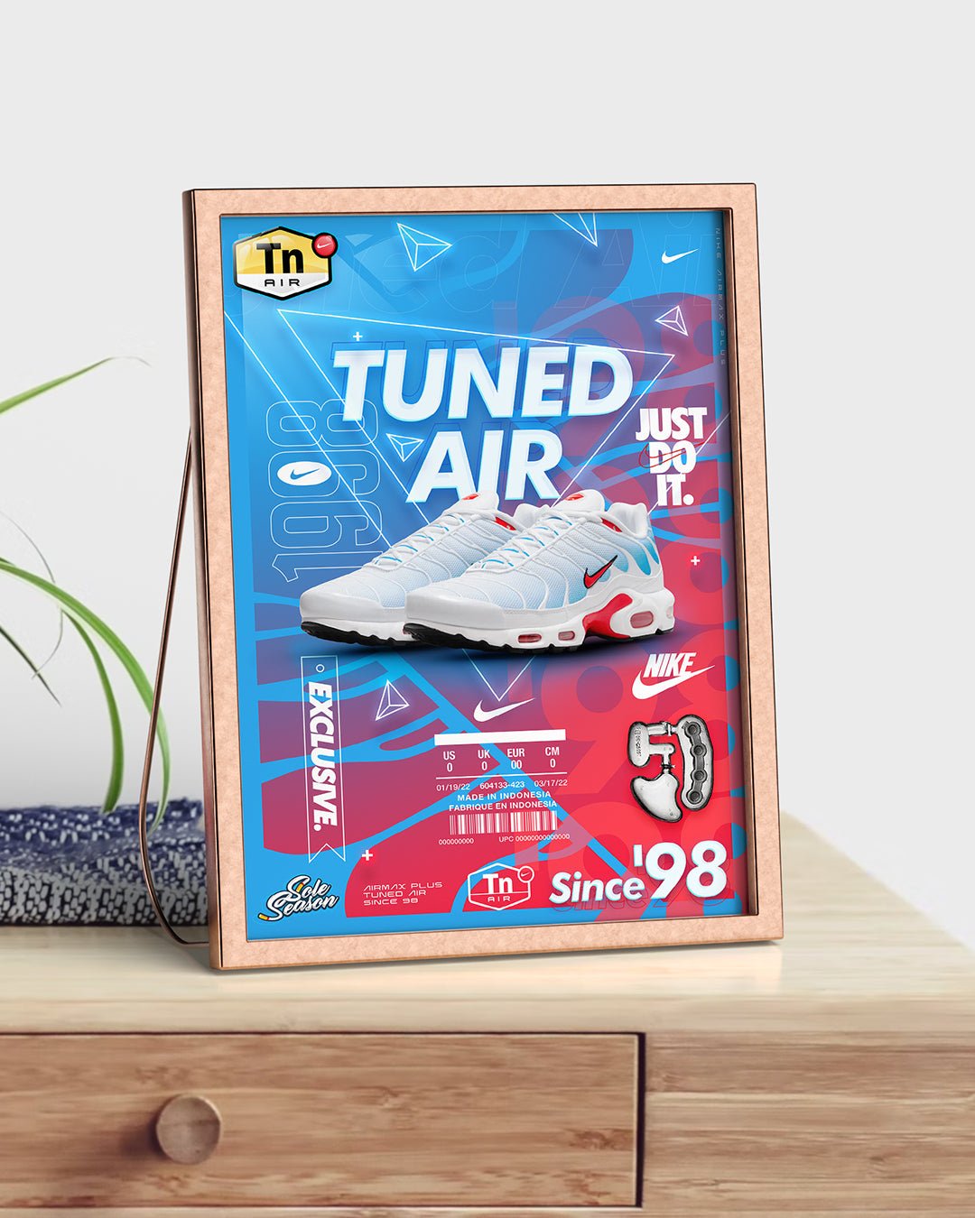 Nike Tn - Retro Tide 'Tuned Depuis '98'-Poster A3